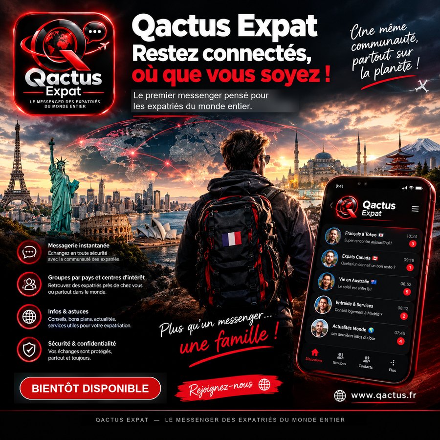 Qactus Expat, la messagerie des expatriés du monde entier — bientôt disponible